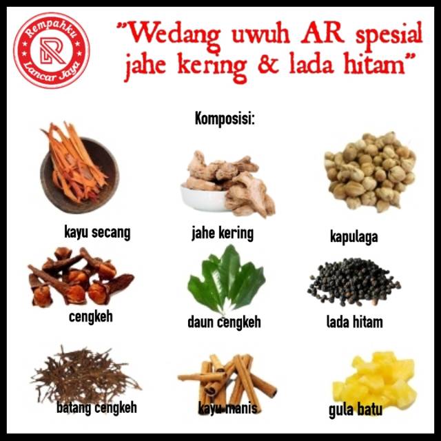 Grosir wedang uwuh AR, 1pak isi 10pcs, rempah rempah komplit, harga termurah