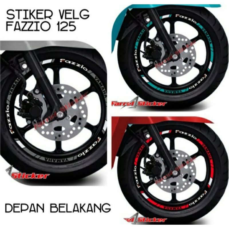 Stiker Velg Fazzio Stiker Pelek Fazzio 125 Menyala