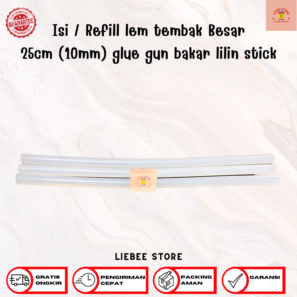 

Isi / Refill lem tembak Besar 25cm (10mm) glue gun bakar lilin stick