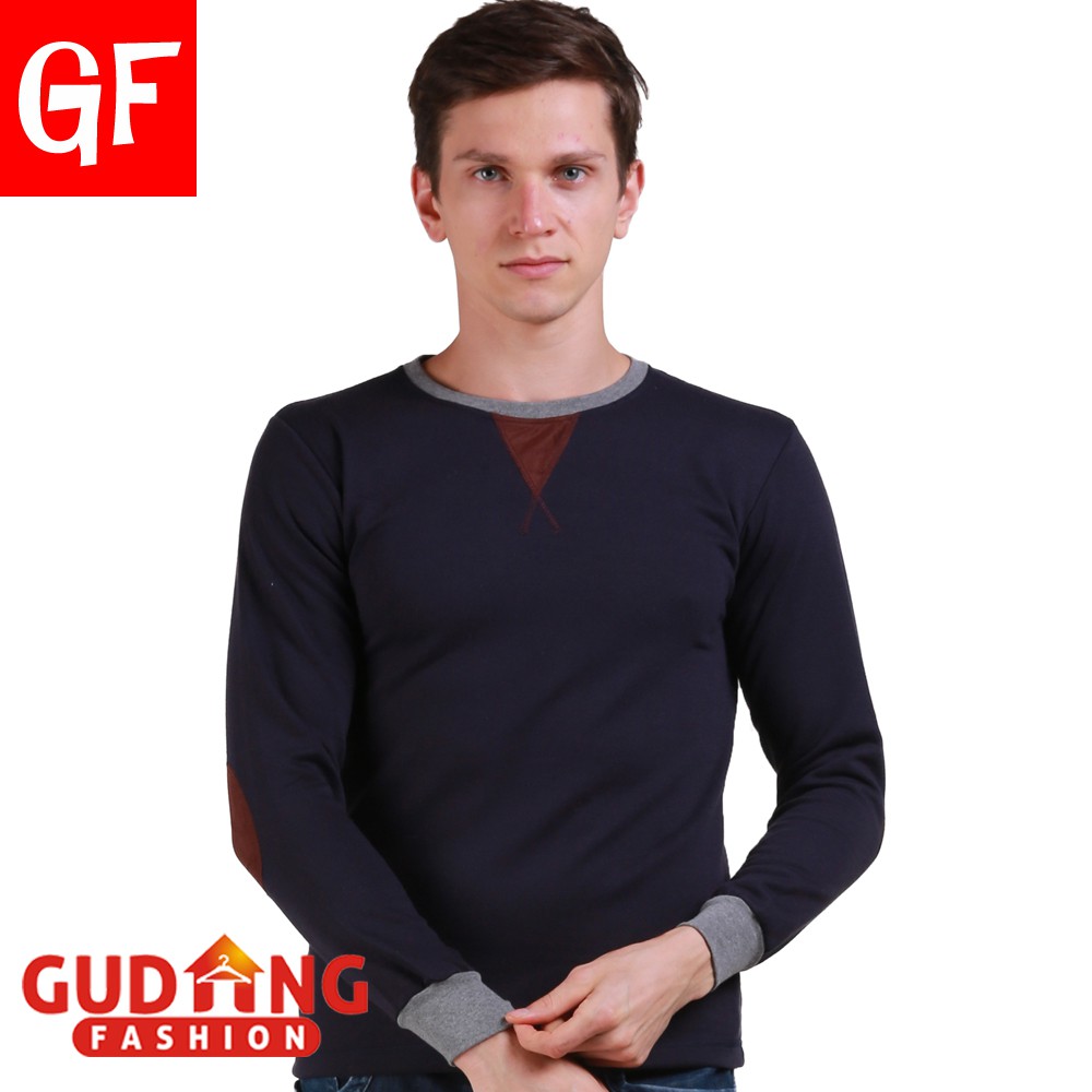 Long Sleeve Men’S T-Shirts Terry Navy – PAN 842