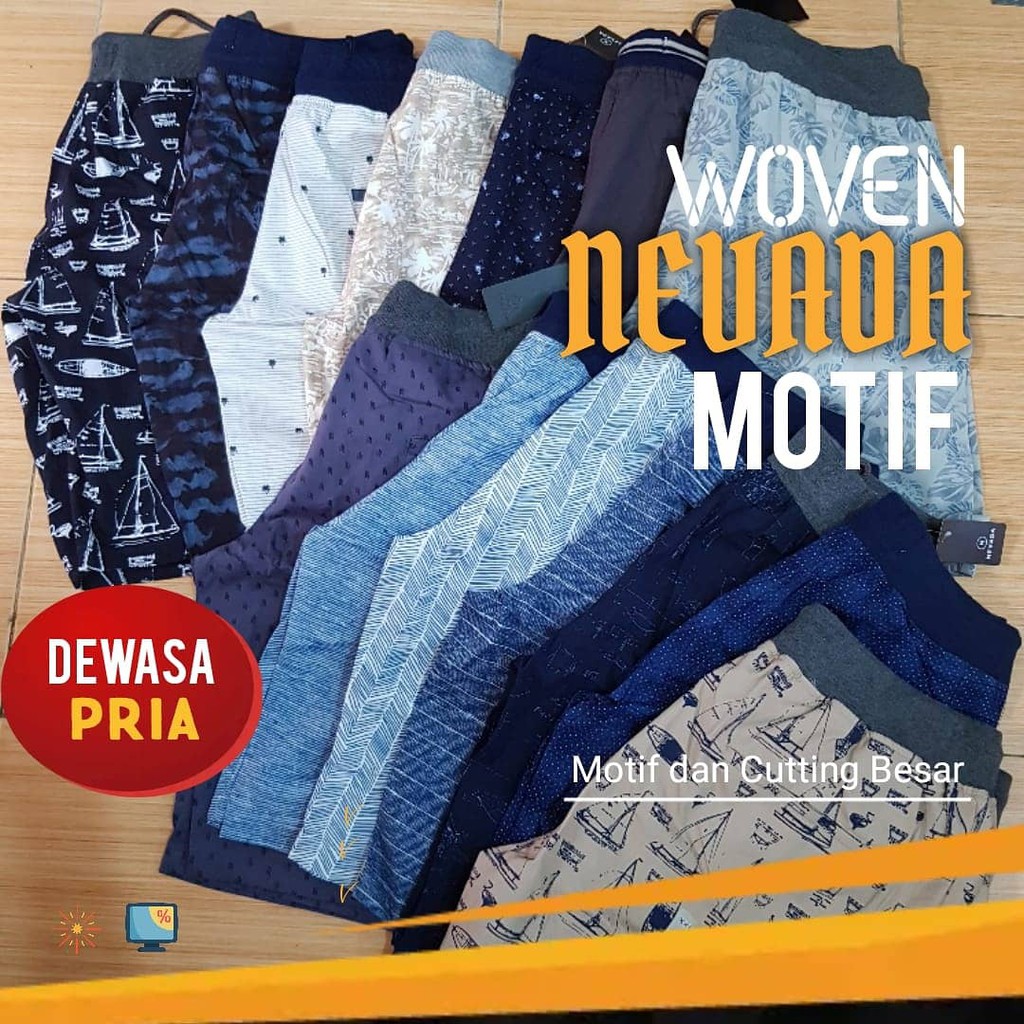 Celana Pendek Nevada Pria Celana dewasa Motif Jumbo TERBARU TERMURAH