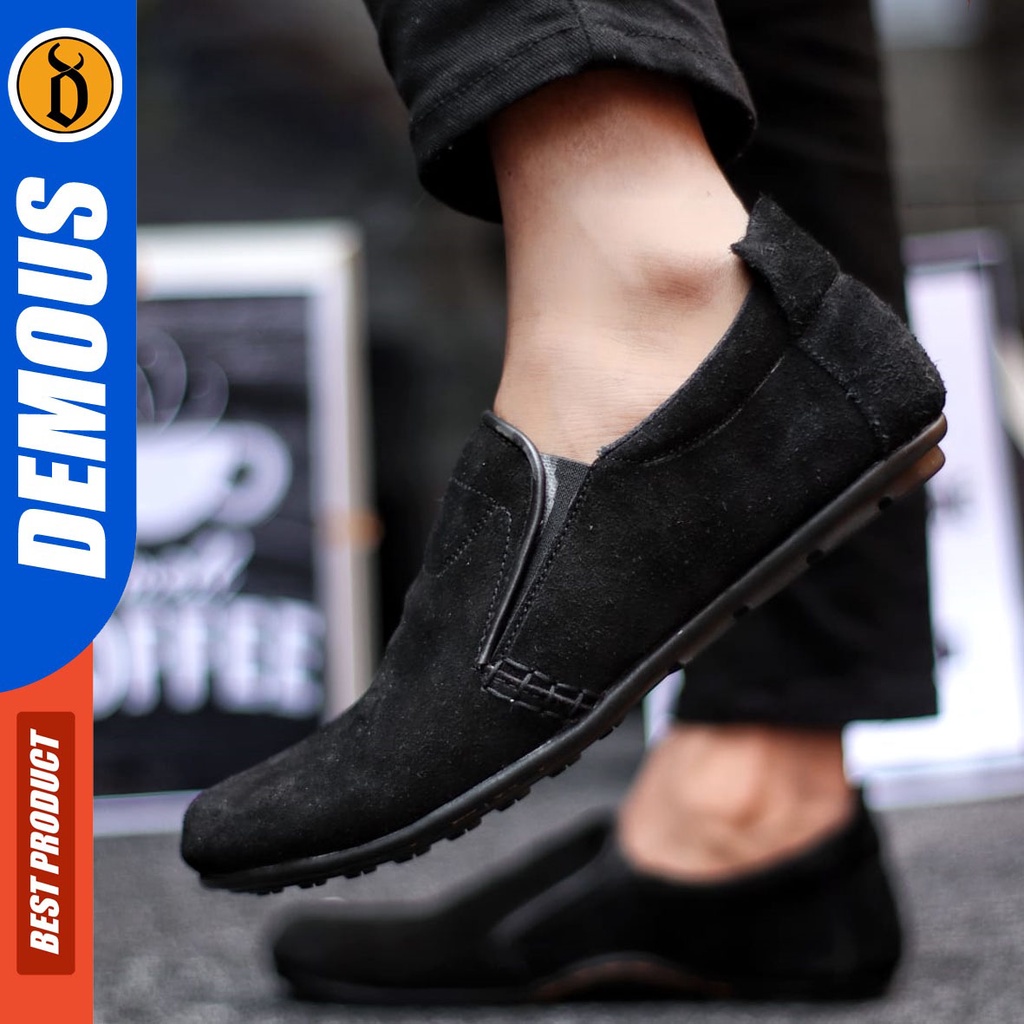 DEMOUS Seya - Sepatu Slip On Pria Casual