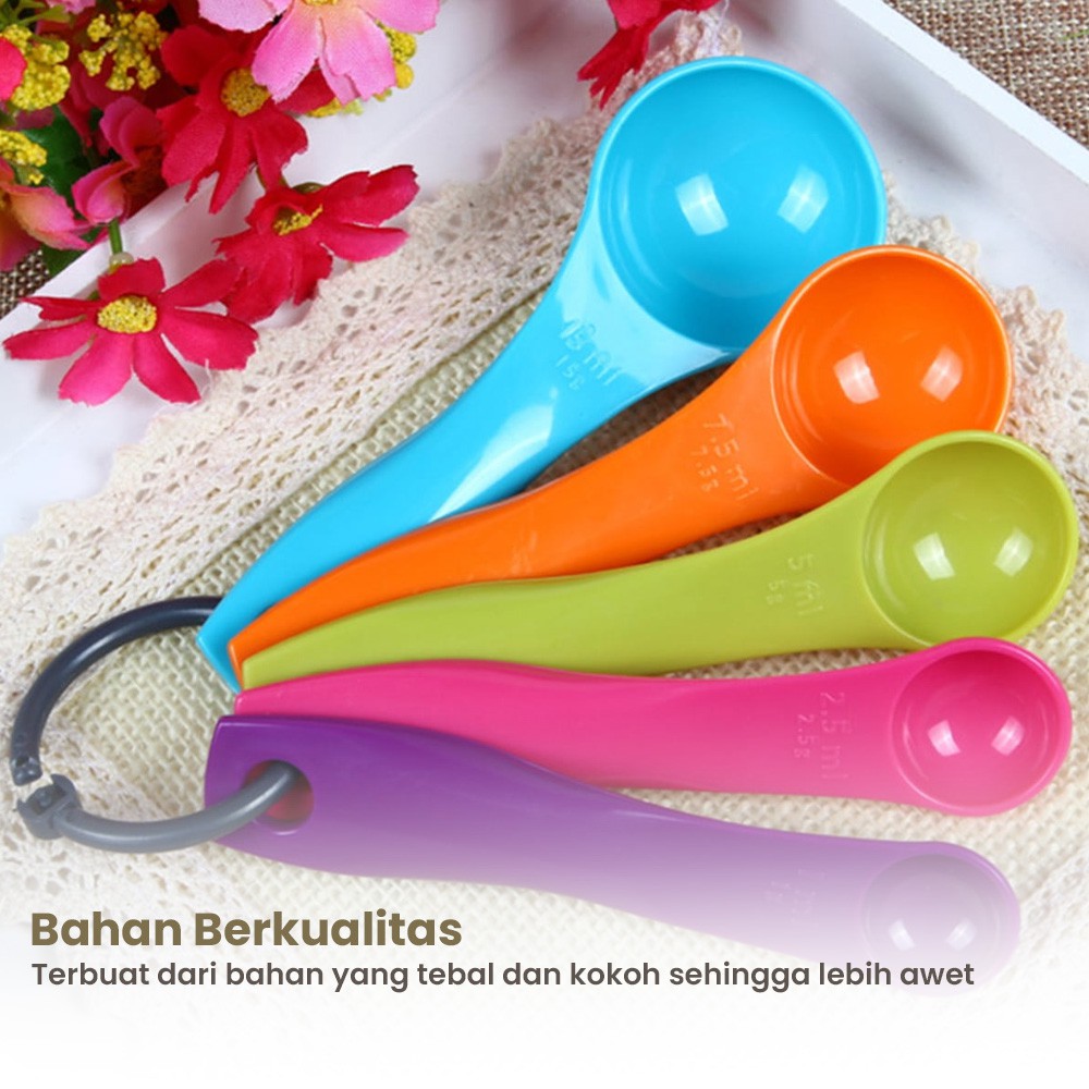 Sendok Takar Set 5 in 1 Measuring Spoon Sendok Takar Makanan