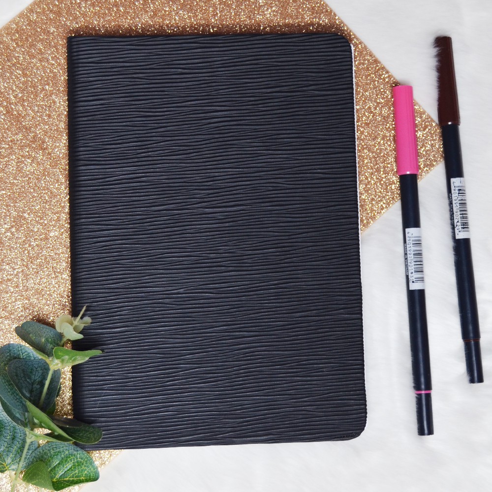 

NOTEBOOK COVER KULIT [ BLACK WAVE ] NOTES BERGARIS _ BERIGET LEATHE