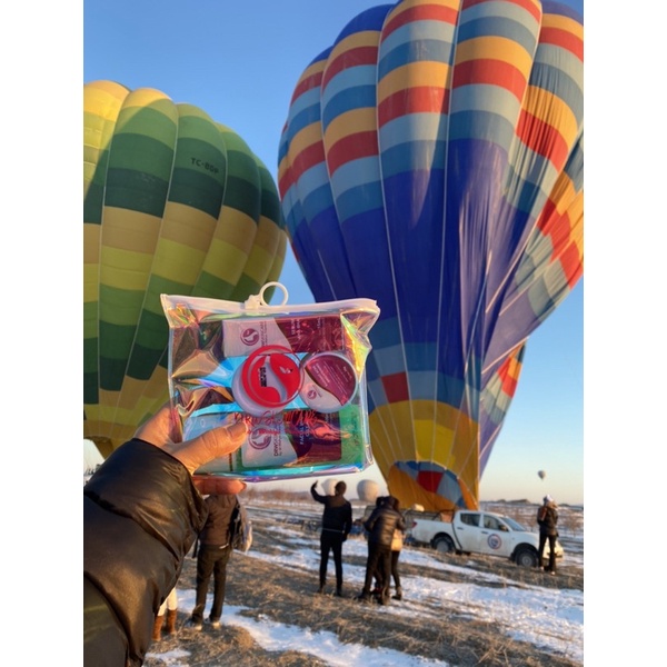 pouch make up pvc hologram drwskincare