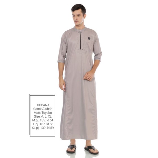 Baju Koko Jubah Sholat Pria Dewasa Model Kurta Pakistan Cobana Slimfit Lis Simple Hedlong Kombinasi 
