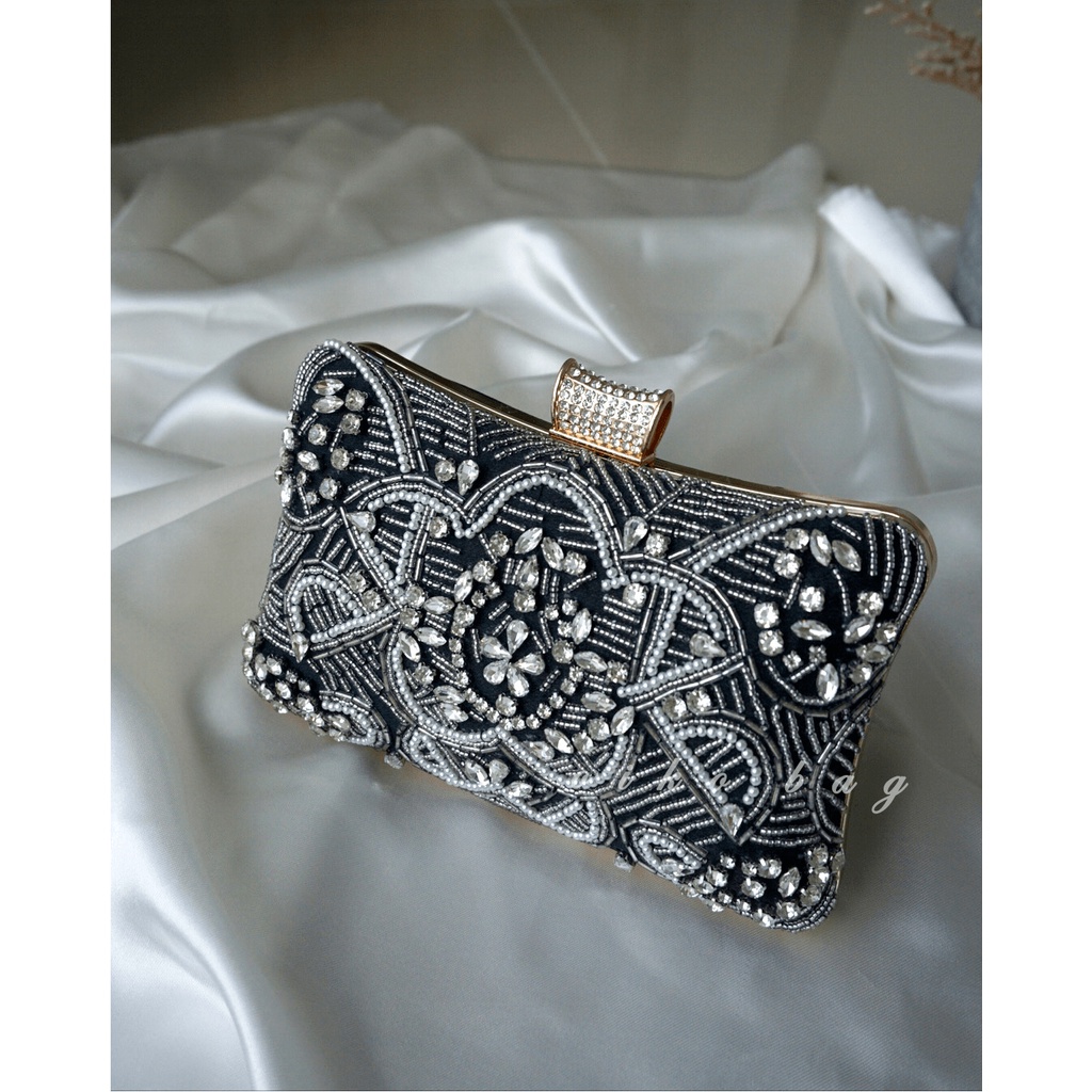 TAS PESTA OIKO PREMIUM JINGGA CLUTCH / TAS PESTA WANITA IMPORT