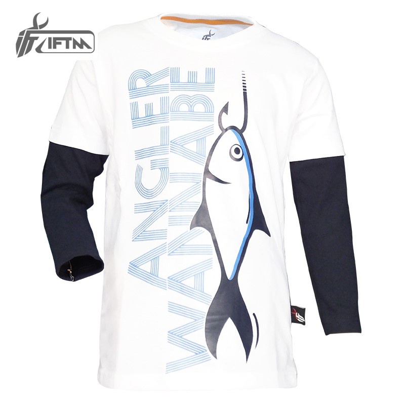 IFTM ANGLER WANNA BE - Kaos Anak Katun Motif Ikan