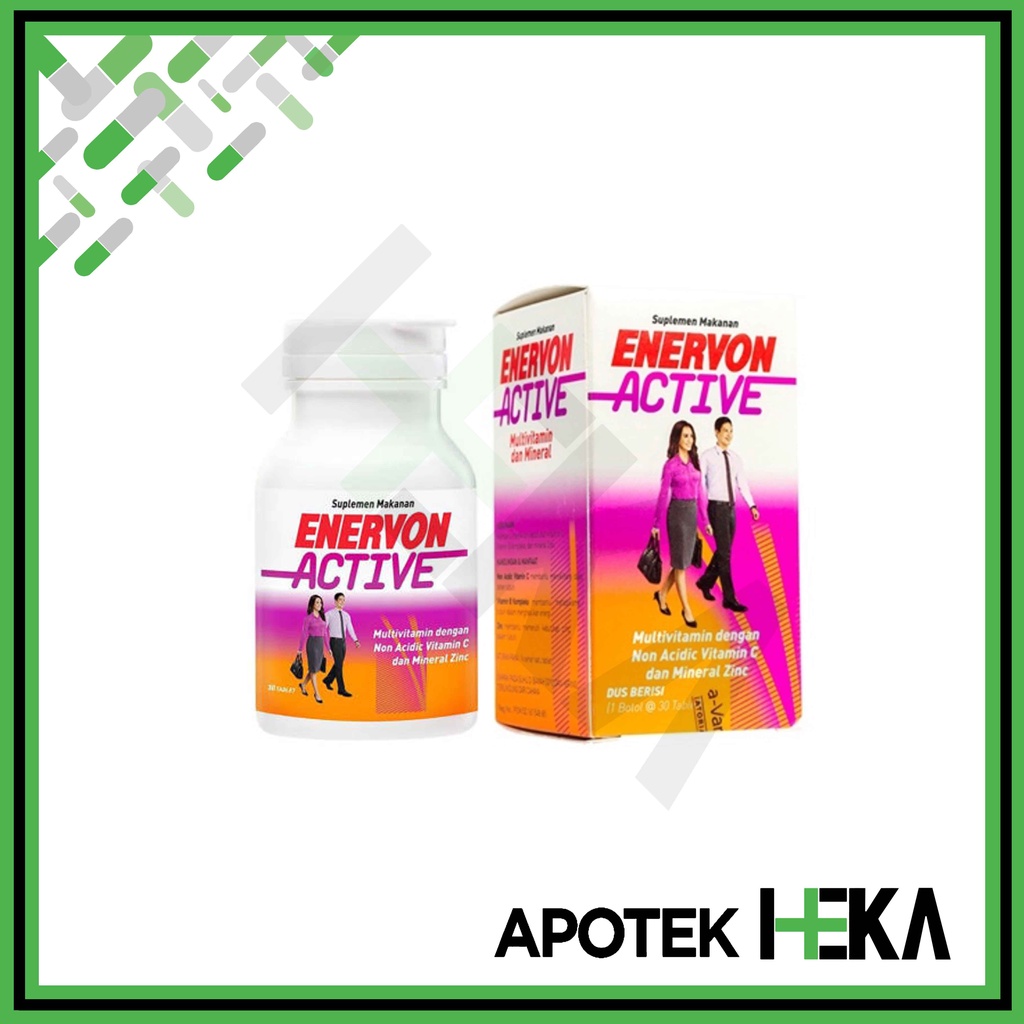 Enervon Active Botol isi 30 Tablet - Suplemen Vitamin C (SEMARANG)