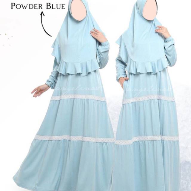 Kayla Dress Lace S + kinara khimar HP size S by atelier Angelina ready