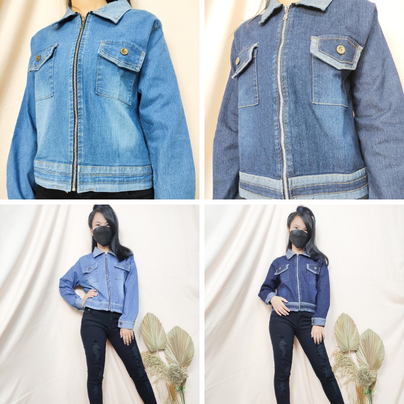 SB Collection Atasan Blouse Outer Celsi Jaket Casual Jeans Wanita All Size