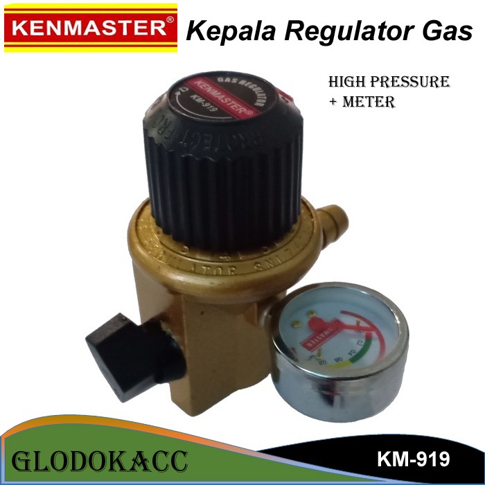 Kepala Regulator Gas / Kenmaster High Pressure + Meter km-919