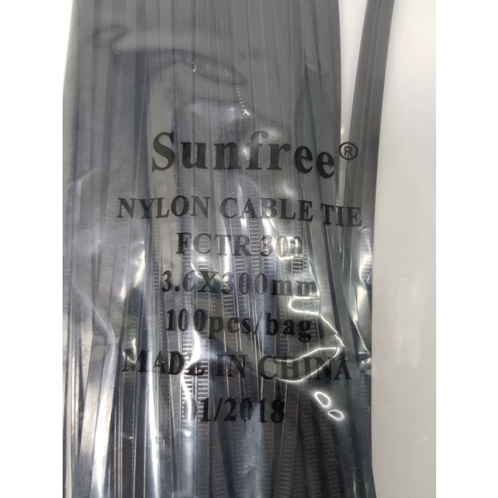 

Kabel Tis SUNFREE 30 cm x 3.6 mm / Cable Tie / Kabel Ties Limited