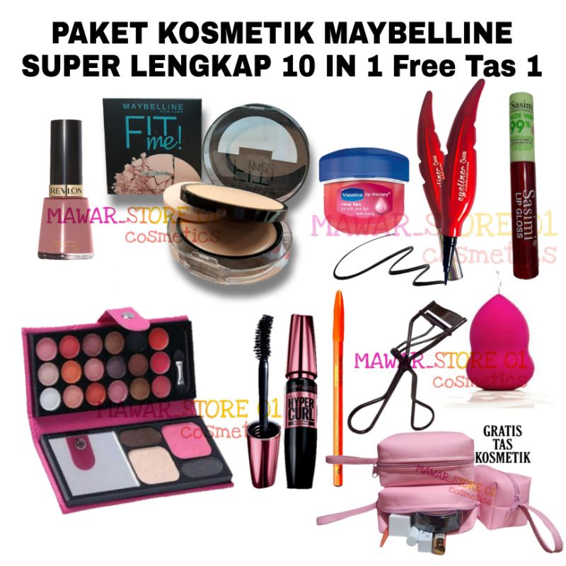 Paket Kosmetik Maybelline Fit Me 10 In 1 / Set Make Up Maybelline Paket Hemat