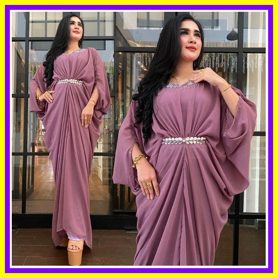 Anggi Kaftan Bahan Katun Rayon Baju Gamis Terbaru 2022 Kekinian Viral Gamis Pesta Mewah Elegan Konda
