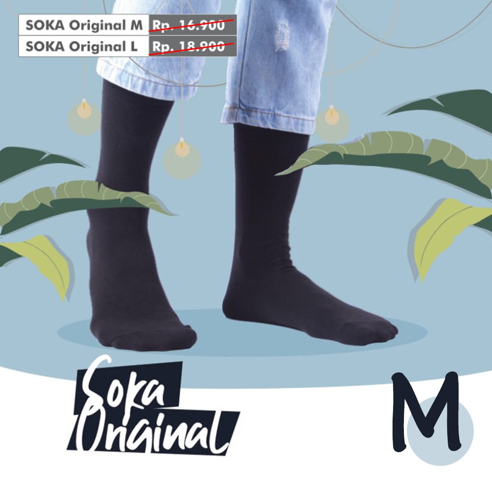 Soka Original Polos M - Kaos Kaki Muslimah