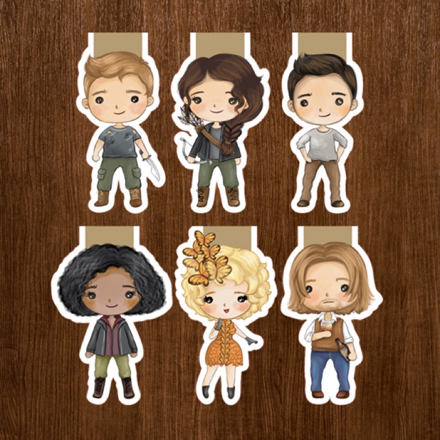 Hunger Games set magnetic bookmark pembatas buku magnet