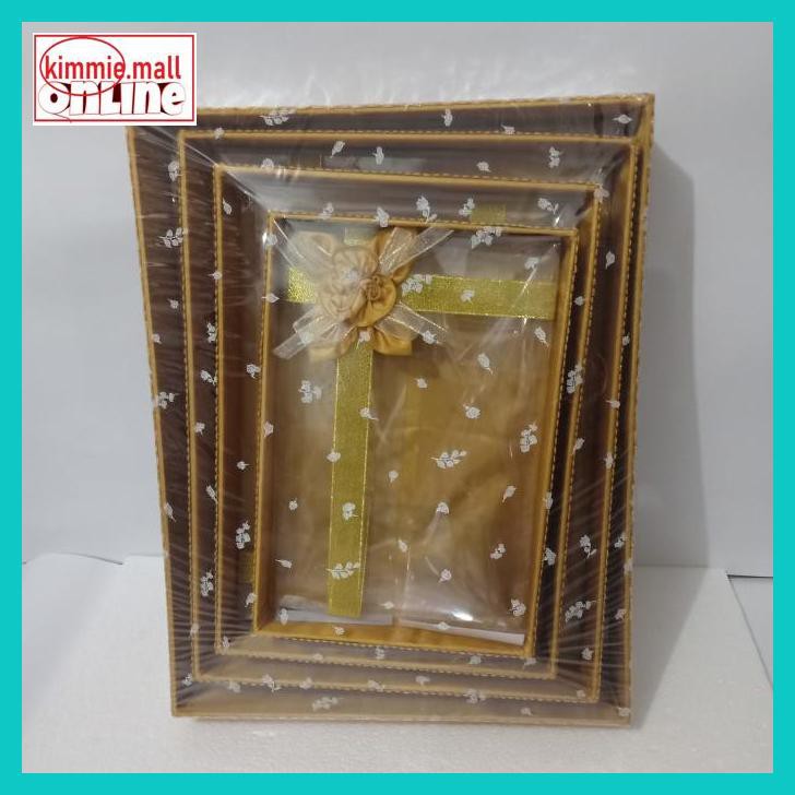 

W4Wt54- Kotak Hantaran/ Kotak Seserahan Mika Pita Isi 4 Warna Gold T7Rtu6-