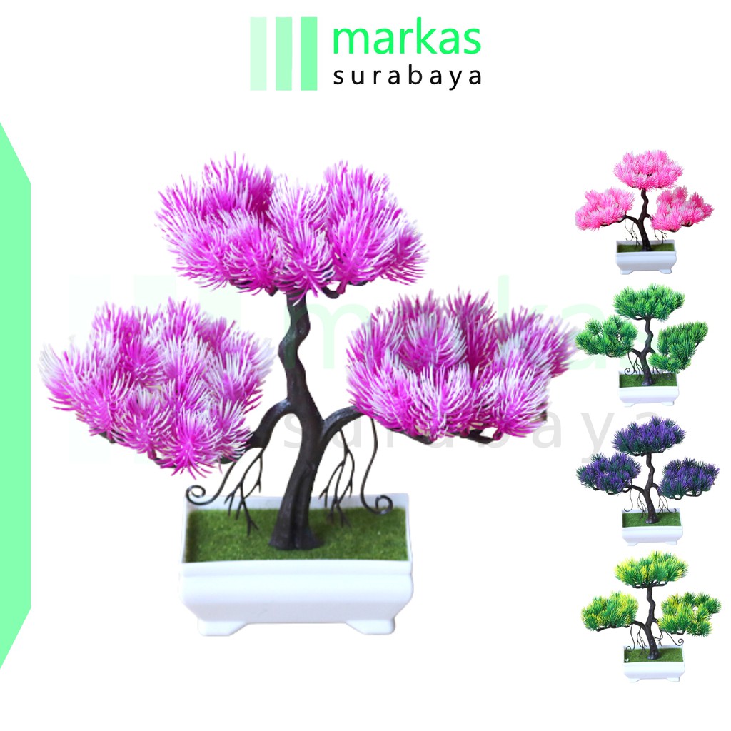 MARKAS PT27 Pot Tanaman Hias Bunga Hias Plastik Ornamen Pot Bongsai Artificial Flower Decoration