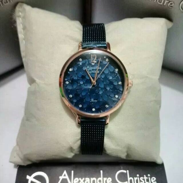 JAM TANGAN CEWEK / WANITA ALEXANDRE CHRISTIE AC 2728 BLUE ROSEGOLD