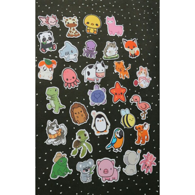 

[30PCS] STIKER ANIMAL CUTE HEWAN LUCU UNTUK LAPTOP/LEMARI/DIY/CRAFT/SCRAPBOOK