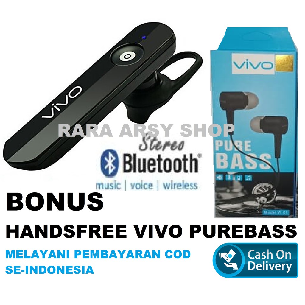 VIVO Handsfree Bluetooth BONUS HEADSET SUPERBASS VIVO Earphone Wireless Bluetooth Universal VIVO