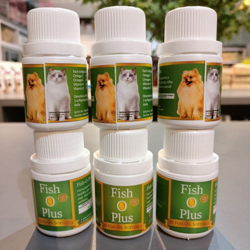 Fish O Plus 50 softgels/minyak ikan anjing kucing