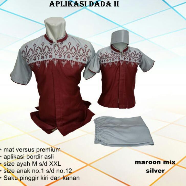 Koko Bordir Couple | Koko Dewasa Anak | Koko Bordir Anak Ayah