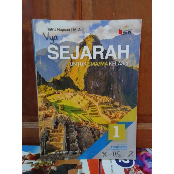 BUKU SEJARAH PEMINATAN SMA KELAS 10 PENERBIT ERLANGGA