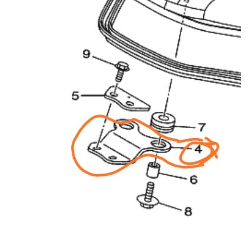 DUDUKAN PLAT TANGKI BENSIN VIXION R15 Old original YGP BRACKET FULL TANK 1 ORI 3C1-F4191-00