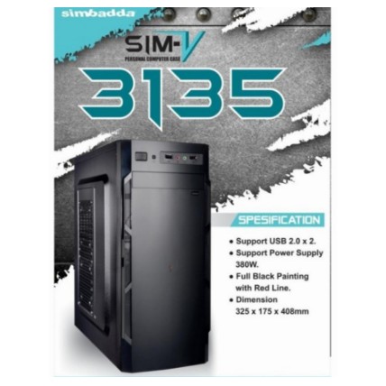 Casing Simbada SIM V 3135 Include PSU 380 Watt