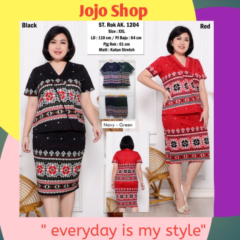set baju batik wanita - set rok barik wanita