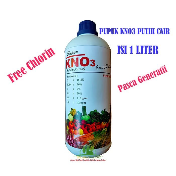 Pupuk generatif Kalium Nitrate Super KNO3 Putih Cair 1 Liter