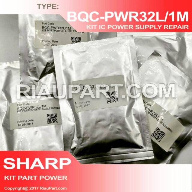 IC KIT REPAIR PSU SHARP LC - 32LE260 LC - 32LE265 32LE260 CODE BQC - PWR32L