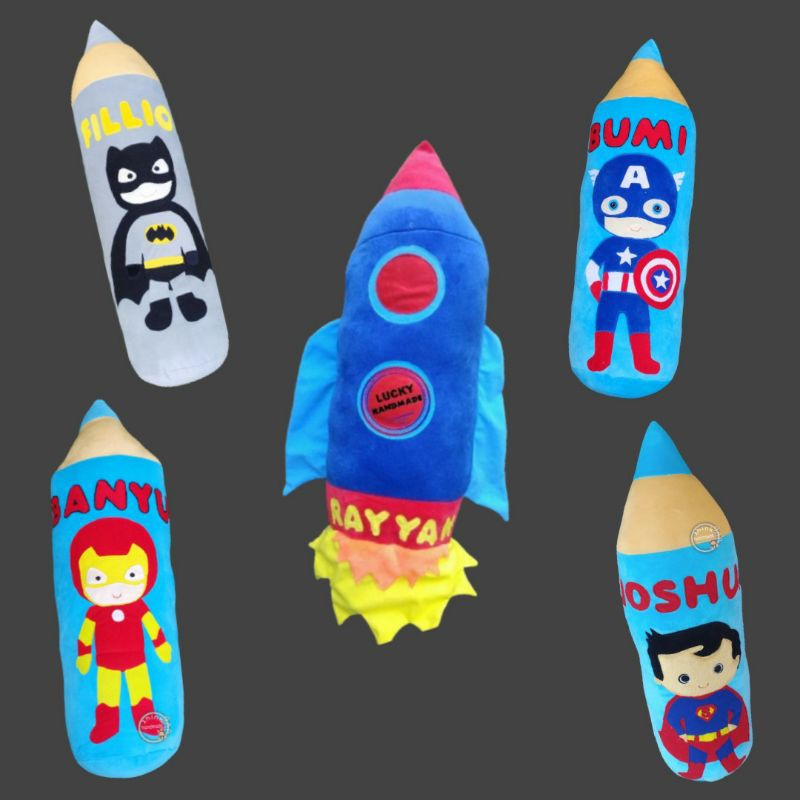 guling pensil karakter tinggi 60cm /70cm