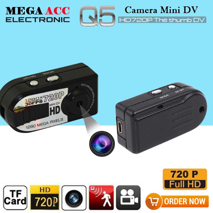 Camera Mini Q5 12Mp Full HD - Spy Mini Camera - Hidden Camera