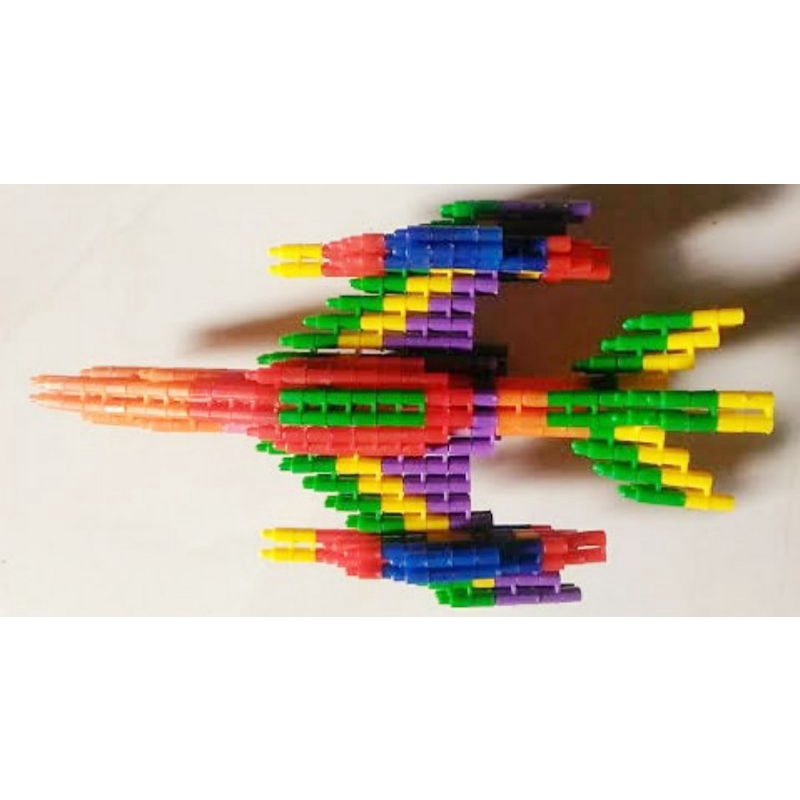 Miniset Roket Jadul Balok Mini Susun 100gr (+-300pcs) Building Blocks Mainan Anak Edukatif Kreatif Murah