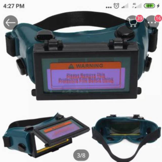 Kacamata las otomatis buka tutup