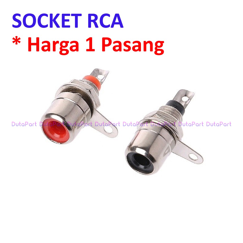 Socket RCA Female Panel Chassis Sasis Mount Harga Per Pasang