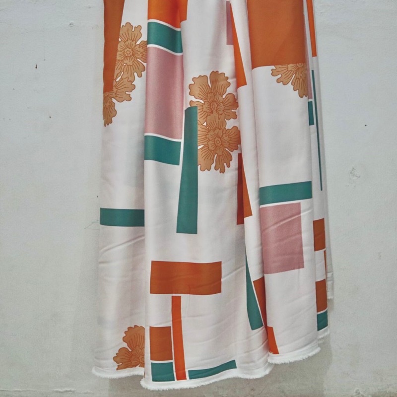 Kain Maxmara Printing ARISA  / bahan gamis  motif meteran