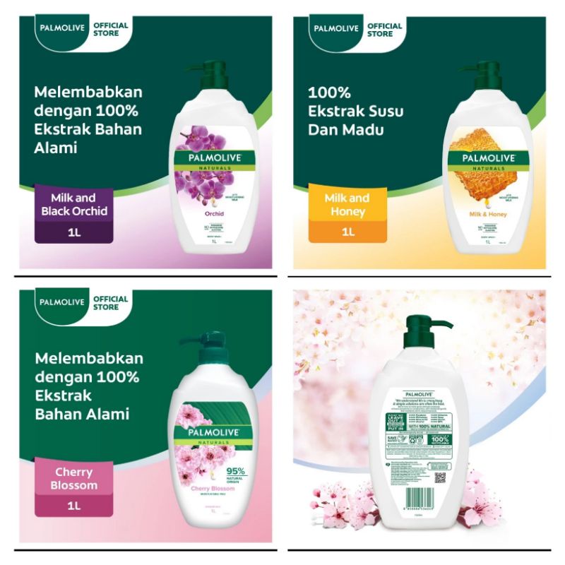 Palmolive sabun mandi naturals milk 1L