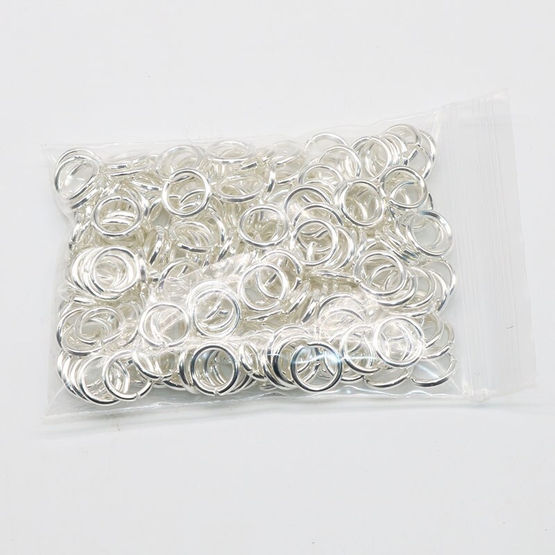 200Pcs Cincin hoops Single Loops Ukuran 8mm Untuk Komponen Perhiasan