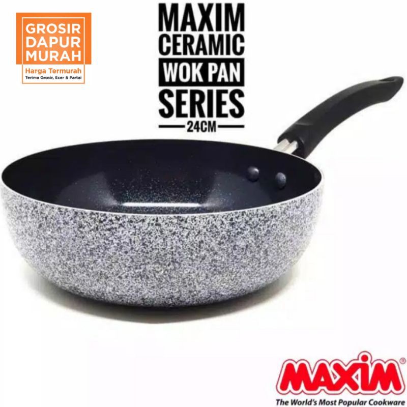 MAXIM NEOSTONE DEEPWOK 24  / WAJAN KERAMIK TERMURAH