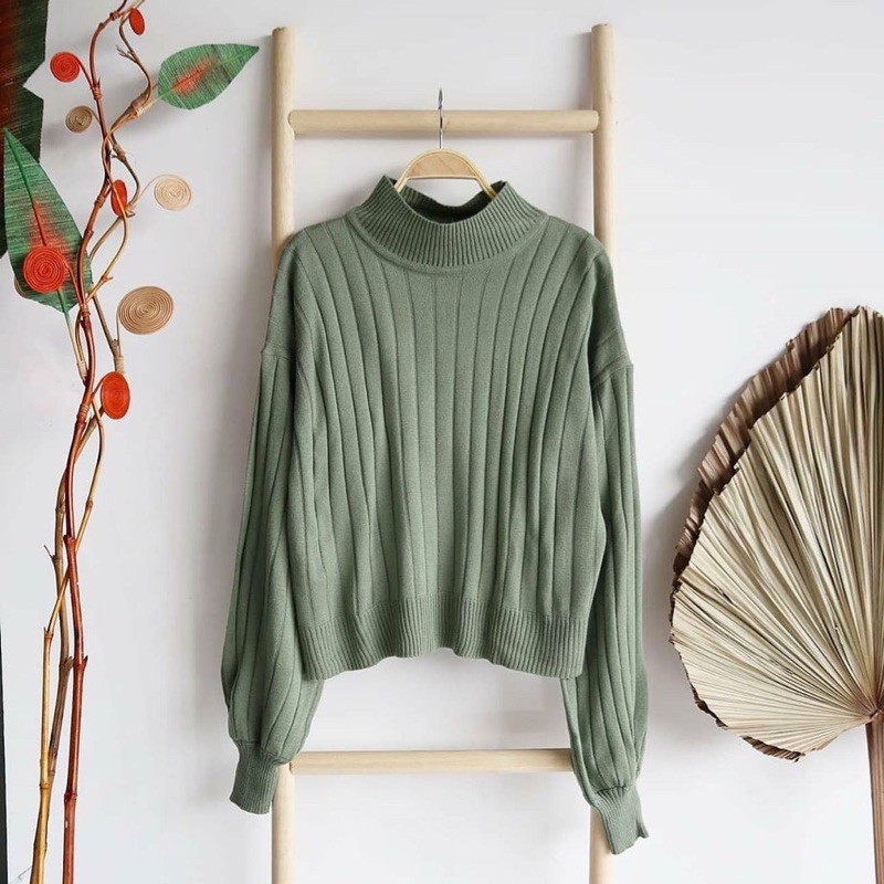 DISCON !!! JOVANCA RAJUT OVERSIZE / TURTLENECK KNITWEAR ARSYILLA PUFFY / RAJUT ATSAN WANITA (JLURBSA