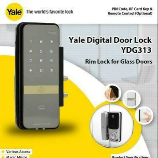 Digital Door Lock Yale YDG 313/kunci pintu digital Yale YDG 313