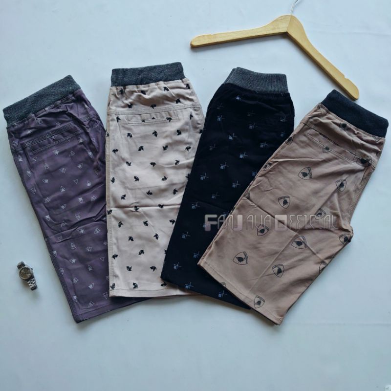 Celana Rip Pinggang Karet Motif Slim Fit Premium Quality