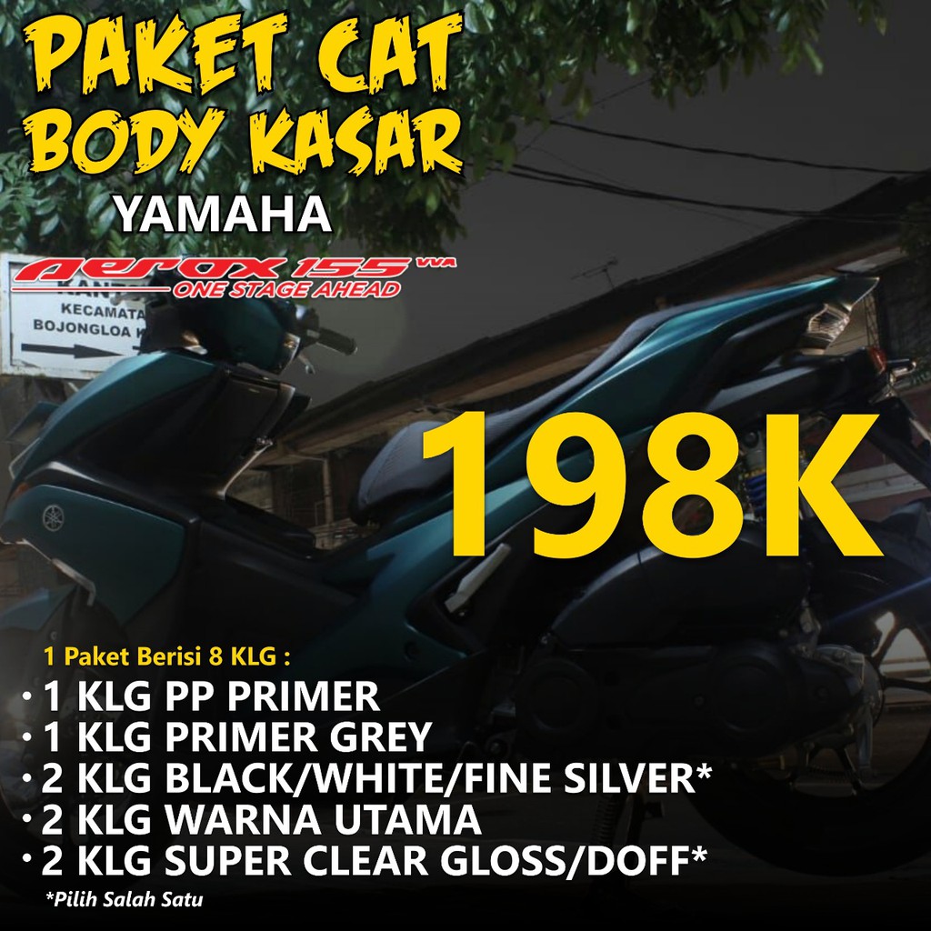 Paket Cat Body Kasar Motor Aerox / Sapporo Spray