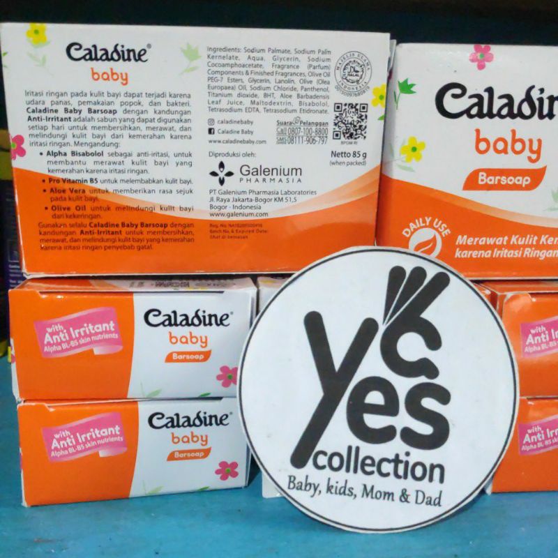 Caladine baby sabun batang bar soap 85 g irritasi ringan gatal badan tubuh anti irritant