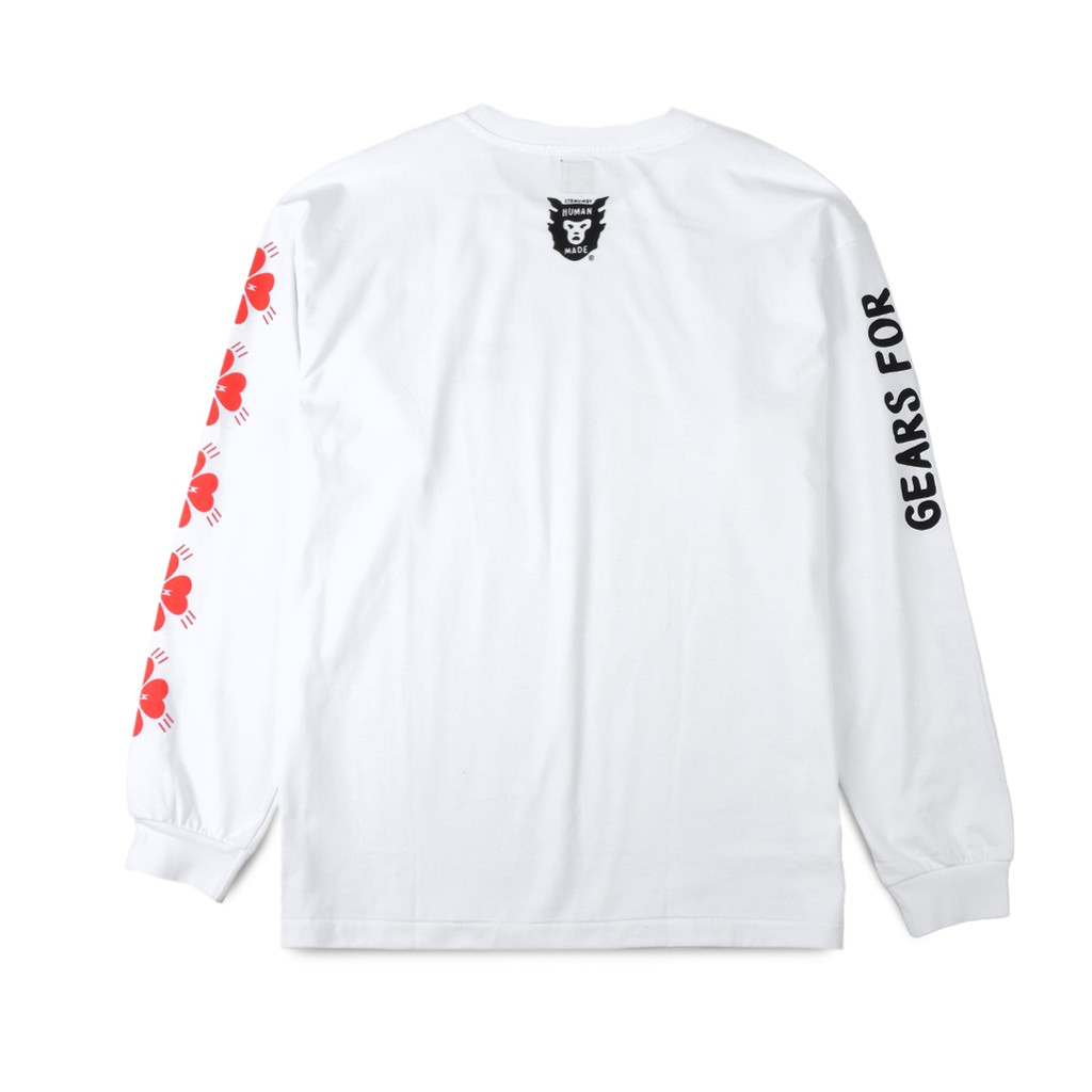 Human Made Logo Arm Long Sleeve T-Shirt White