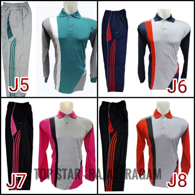 Setelan JN Kaos Training Olahraga Lengan PANJANG Fitness Jogging